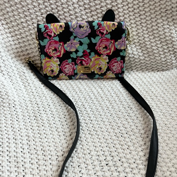 NWOT Betsey Johnson Floral Dog Purse - Picture 2 of 3